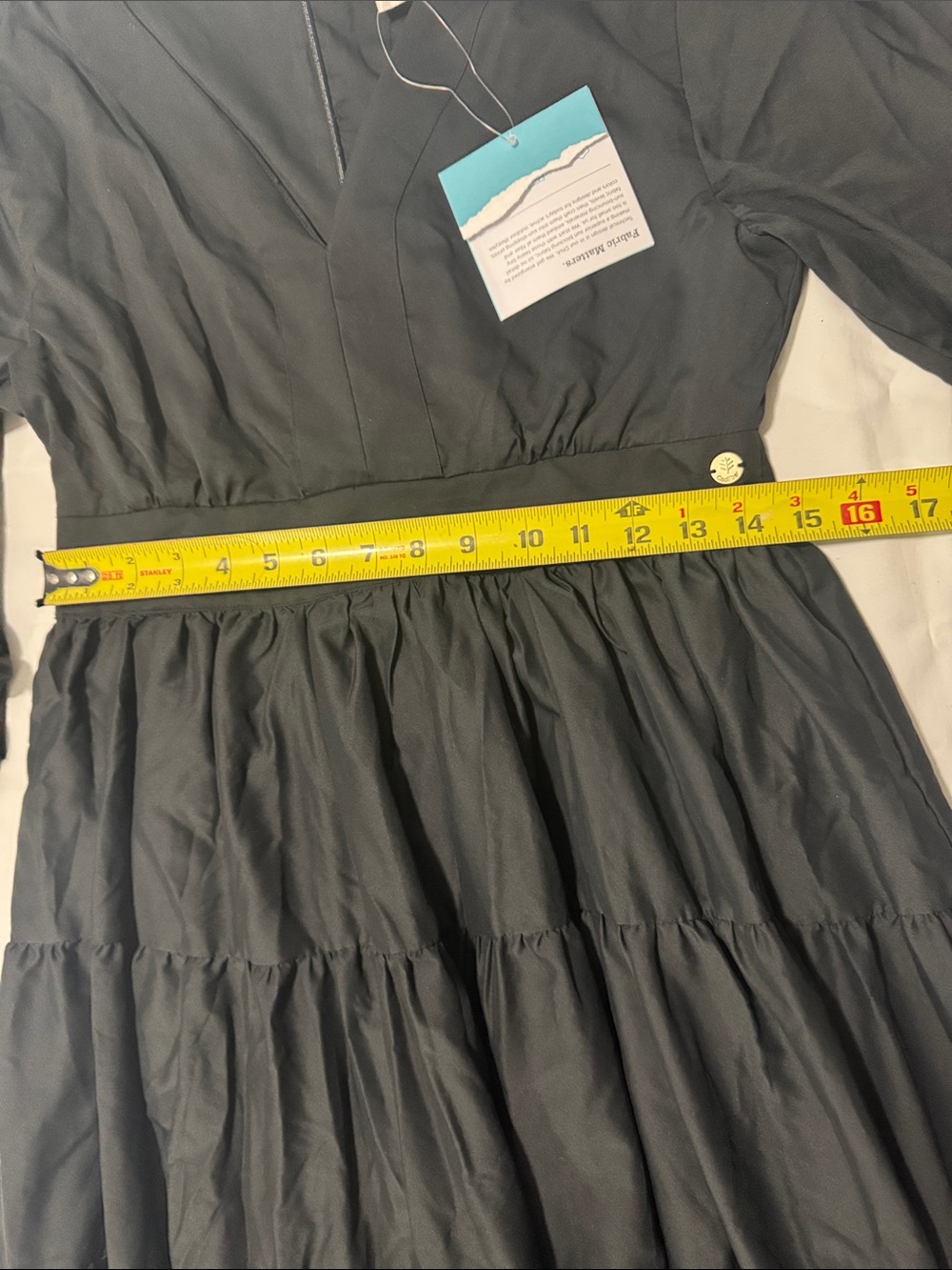 NWT Coolibar Black Long Sleeve Maxi Dress size S - Picture 11 of 13
